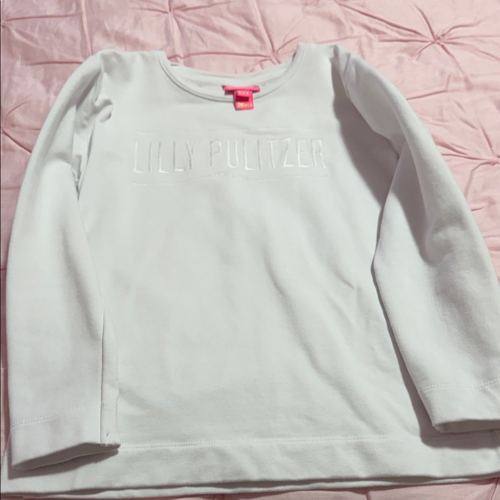 Lilly Pulitzer Cream Kids Long Sleeve Tee